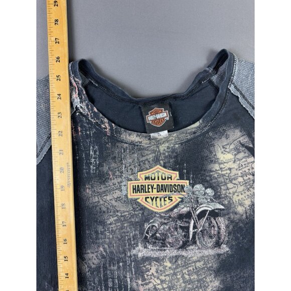 Vintage Y2K Harley Davidson Charleston West Virginia Goth Womens Shirt Art Tee - Picture 9 of 9